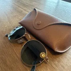 【数回使用】Ray-Ban ぴんくゴールドフレーム オリーブレンズ　サングラス