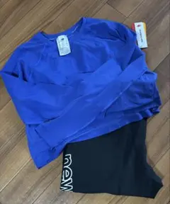 New balance 長袖トップスと黒色パンツセット サイズL