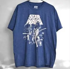 スターウォーズ EP4　ムービーTシャツ　くすみブルー　XL　ダースベイダー
