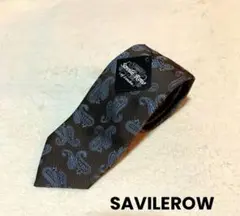 新品タグ付き Savile Row ネクタイ ペイズリー柄 高級シルク調