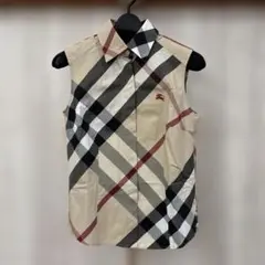 Burberry チェック柄 ノースリーブシャツ