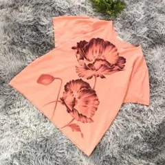 asamerry【Mサイズ】花柄 半袖 Tシャツ ピンク 綿 快適 ゆったり
