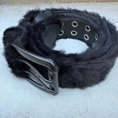 【即配】ファーベルト fancy fur belt ブラック opium 00