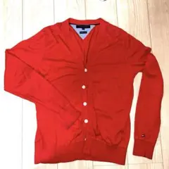 TOMMY HILFIGER レッド カーディガン S