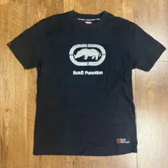 y2k 00s Eckō Function 黒Tシャツフェルト刺繍ロゴメンズ　L