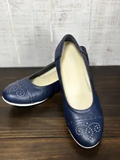 ASICS WALKING pedalaネイビー フラットシューズ 23.5cm
