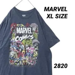 MARVEL マーベル アメコミ キャラクター Tシャツ XL ネイビーグレー