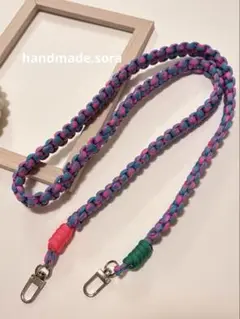 パラコード　ショルダーストラップ ピンク　グリーン