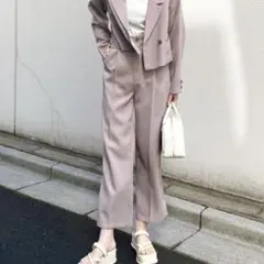 archives タックストレートパンツ ラベンダー
