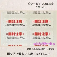 《シールB-206LSc》ケアシール 60片