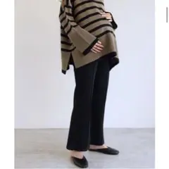 アンドミー　マタニティ　フレアパンツ　L 黒　ブラック