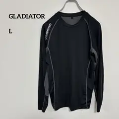 GLADIATOR ブラック 長袖 スポーツアンダーシャツ L c116