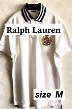Polo Ralph Lauren 【極美品✨】 刺繍ホワイトポロシャツ M