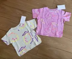 【新品】ZARA ザラ チェリー柄 フルーツ柄 半袖Tシャツ2点 セット 86