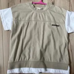 ブランシェス　重ね着風Tシャツ ベージュ