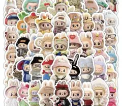 ラブブカラフルキャラクターステッカー65枚