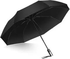 折りたたみ傘 晴雨兼用 日傘 メンズ 完全遮光 UVカット UPF50＋　黒
