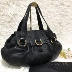 ✨美品✨ブルガリ ショルダーバッグ サークルロゴ ゴールド金具 フラップ