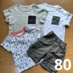 GU ユニクロ　ベビー Tシャツ ドライイージーハーフパンツ　スヌーピー　80