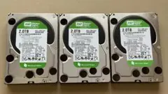 【稼働時間極少】WD 3.5インチ 2TB WD20EADS 3本セット