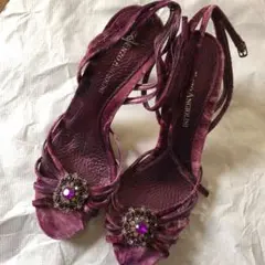 新品 ENZO ANGIOLINI 24〜24.5 ベロア ビジュー