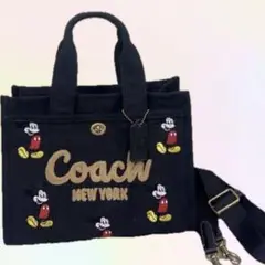 ♡コーチカーゴ トートバッグ キャンバス34cm♡ブラック色♡