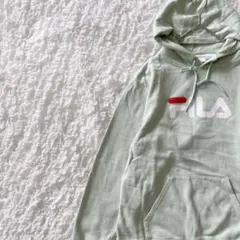 ♬フィラ FILA ロゴ ミント フードパーカー フーディー 楽ちん 部屋着 冬
