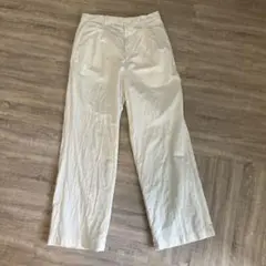 UNIQLO ユニクロ　リネンブレンドタックワイドパンツ