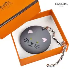 美品 エルメス アニマル キャットモチーフ キーホルダー バッグチャーム