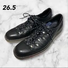 【美品】LANVIN ランバン　レザースニーカー　ブラック　ネイビー　26.5