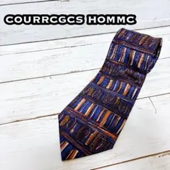 courrcgcs hommc クレージュ ネクタイ 総柄 アート 希少 古着