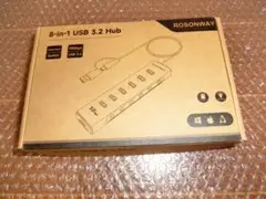 【低使用】ROSONWAY 3.2電源付き10Gbps 8 in 1 USBハブ