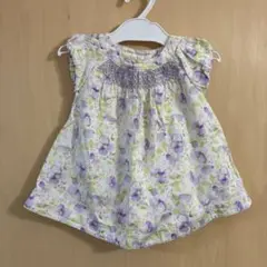 gymboree パフスリーブ シャーリング ワンピース 3〜6mos 綿100