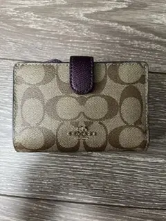 COACH 二つ折り財布 ベージュ/ブラウン