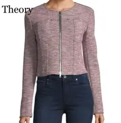 Theory 18ss ツイード ノーカラージャケット サイズ2