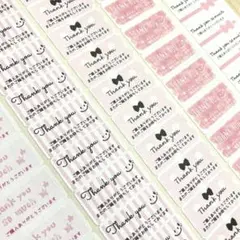130枚　ピンクset サンキューシール　ありがとう