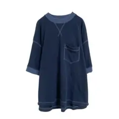 CRAFTクラフト【M】メンズ ワッフル Tシャツ ポケット 紺