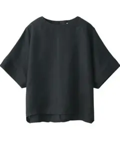 ヘンプ　洗いざらし半袖ブラウス　無印良品