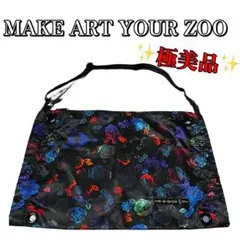 美品✨ メイクアートユアズー ショルダーバッグ 薄型 バラ柄 カラフル フラワー