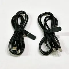 Type-C USBケーブル 2本セット ブラック 1m 充電 ケーブル