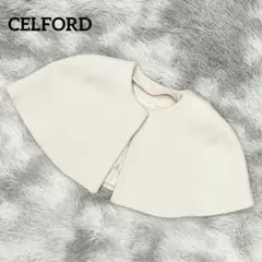MC040/ CELFORD ケープ ポンチョ ウール 38 アイボリー