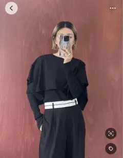 RIM.ARK リムアーク　Double tuck slacks ブラック
