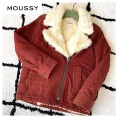 moussyボア ブルゾンライダースジャケット