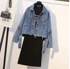 【大きいサイズ レディース】秋冬 デニムジャケット アウター