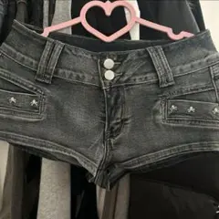 グランジ y2k 平成ギャル スカル スタッズ ショートパンツ