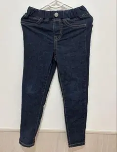 【美品】GU スキニーパンツ 110 ダークブルー