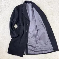 ラルフローレン　メンズ　チェスターコート　ウール　グレー　シングル　Lサイズ