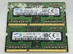 8GB ノートPCメモリ 1Rx8 PC3L-12800S 4GB x2枚