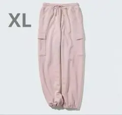 ユニクロ　スウェットカーゴパンツ　ピンク　XL