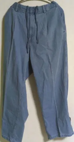 GU デニム　ワイドパンツ　メンズXL　ウエスト紐